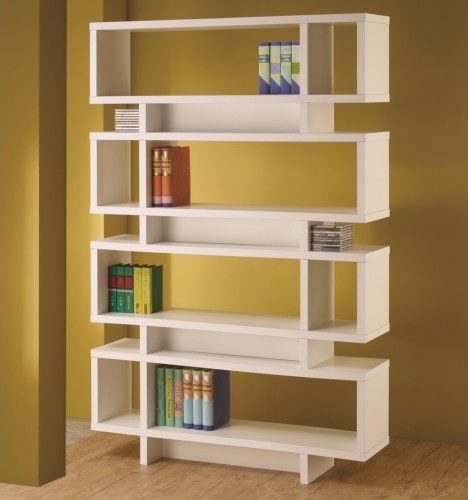 Coaster Contemporary White Finish Open Bookcase 800308   Transitional   Bookcases   by Coaster Fine Furniture  Houzz