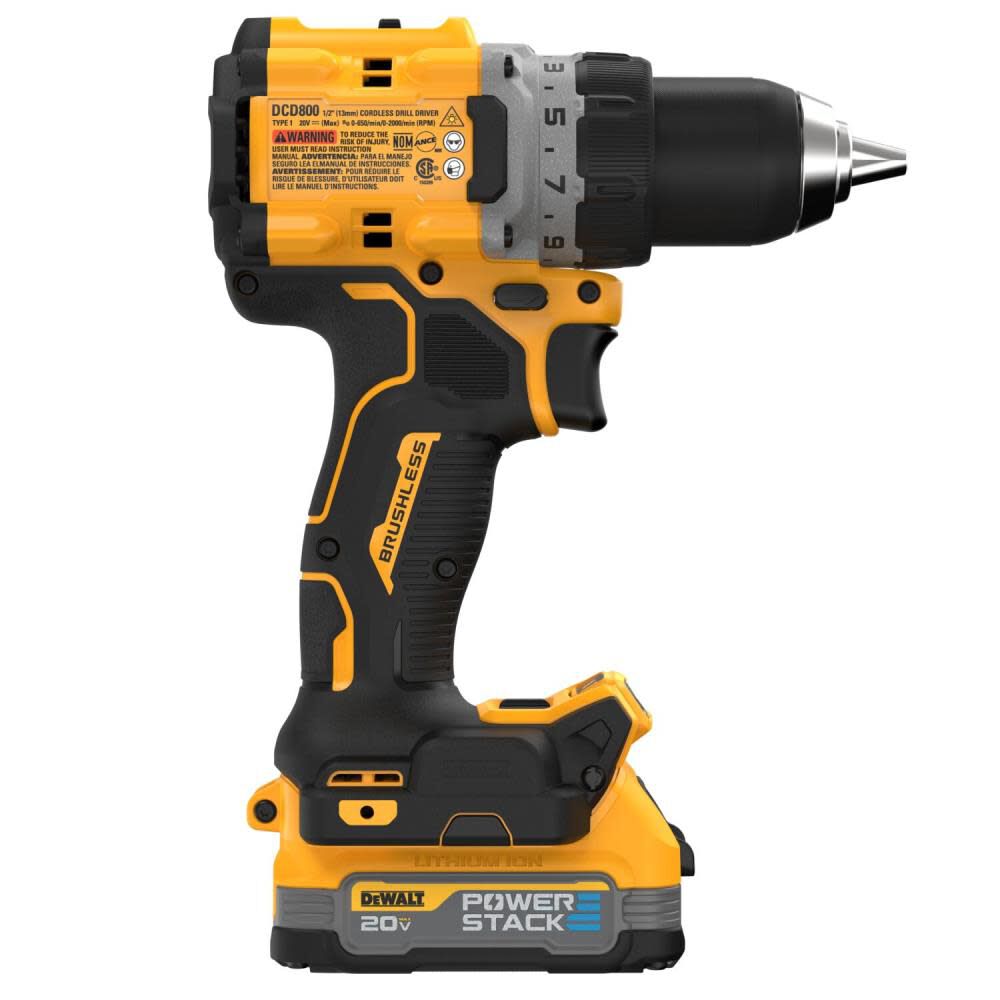 DEWALT 20V XR COMPACT DRILL DRIVER with POWERSTACK DCD800D1E1 from DEWALT