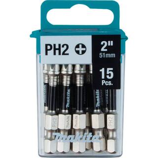 Makita Impact XPS #2 Phillips 2 in. Power Bit (15-Pack) E-01046