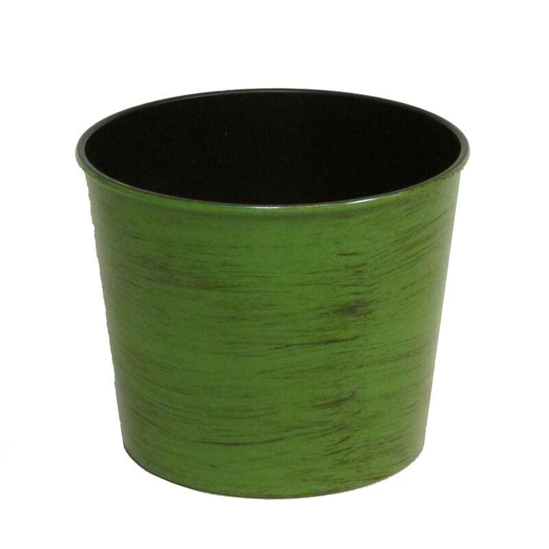 Hand painted 5.5 in. Round Plastic Pot Planter