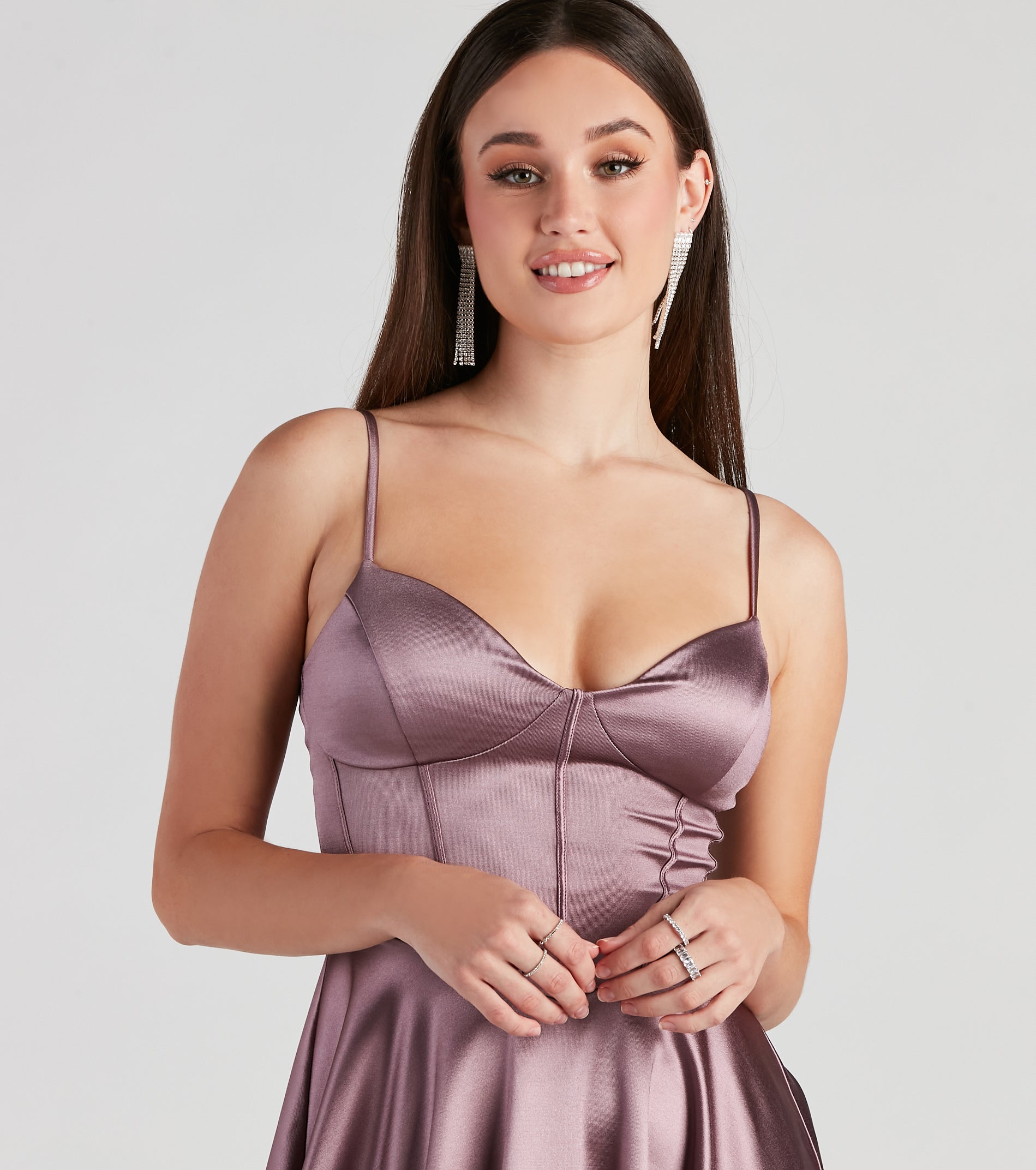 Flirty Feels Satin Skater Dress