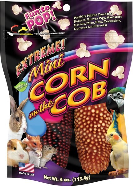 Brown's Extreme! Mini Corn-on-the-Cob S-A Bird Treat， 4-oz bag