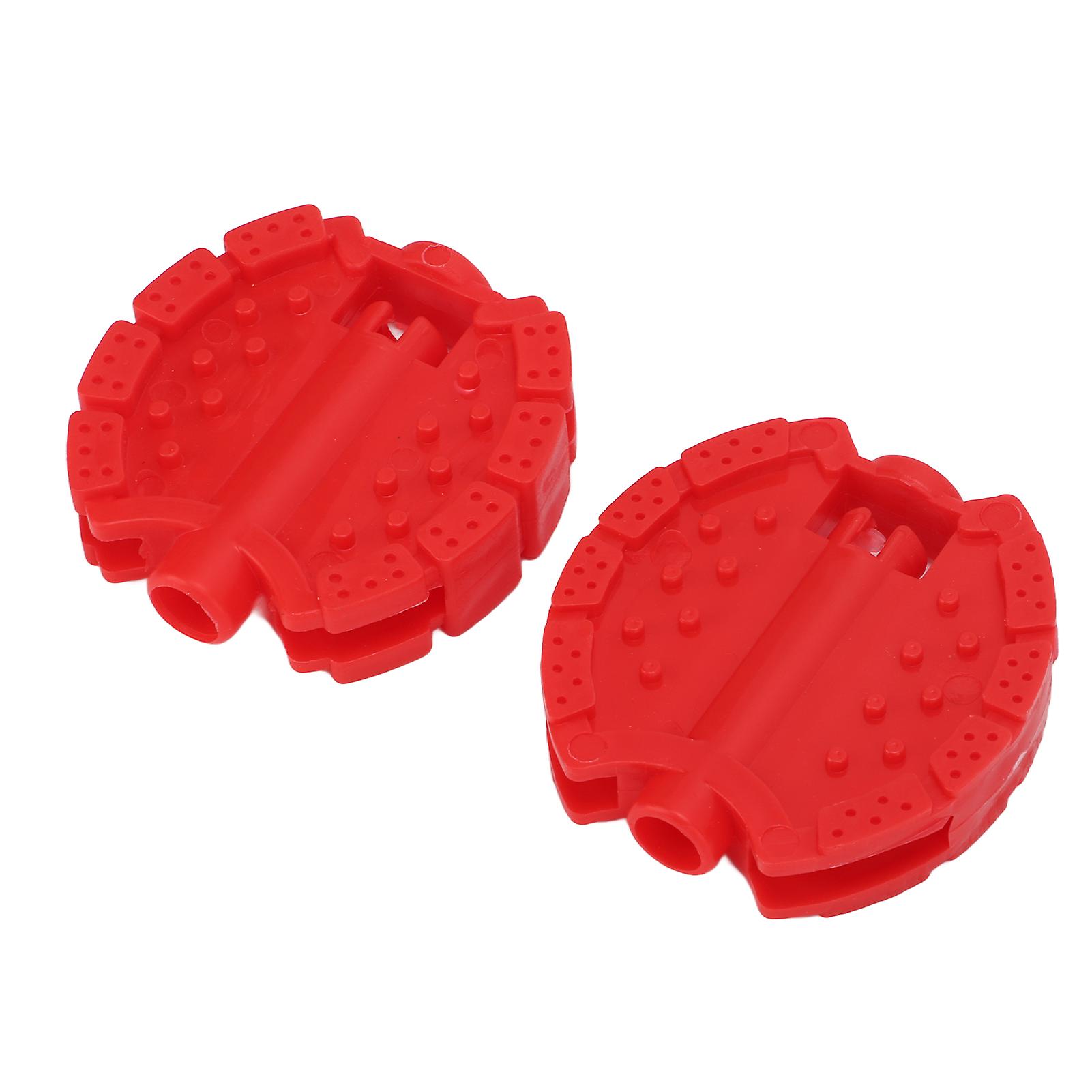 2 Pcs Kids Bike Pedal Plastic Children's Tricycle Bicycle Pedals Child Baby Stroller Front Wheel Foot Pedal Accessories Red