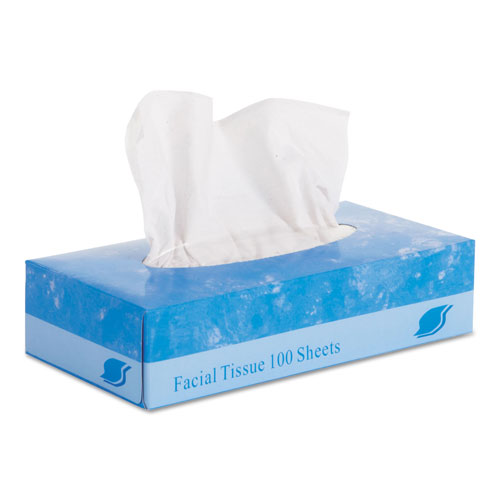 GEN Facial Tissue | 2-Ply， White， Flat Box， 100 Sheets