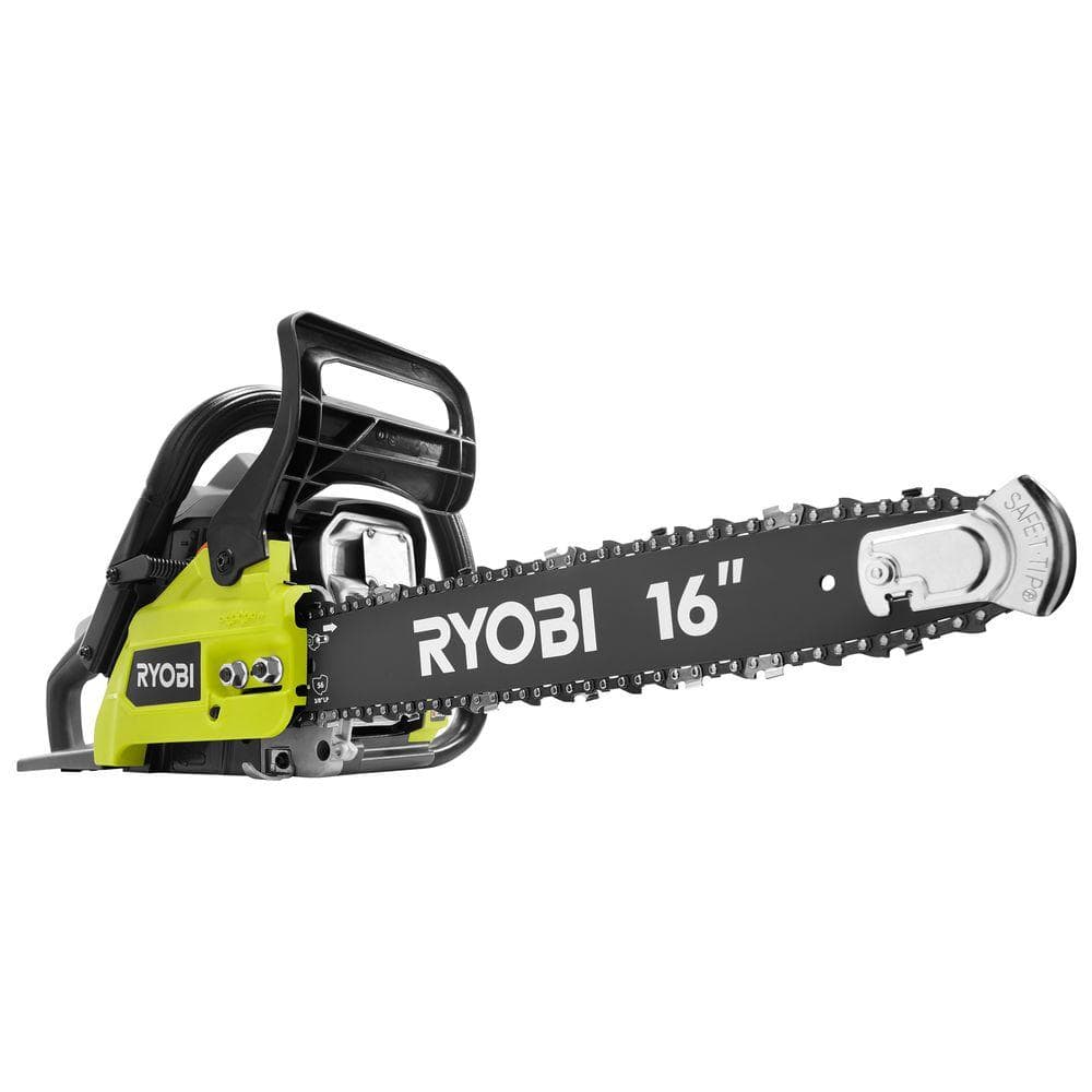 RYOBI 16 in. 37cc 2-Cycle Gas Chainsaw with Heavy-Duty Case RY3716