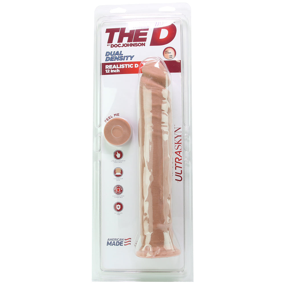 Realistic D 12 Inch ULTRASKYN Dildo in Caramel