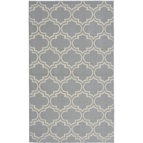 Garland Rug Silhouette 5 ft. x 7 ft. Area Rug Silver/Ivory