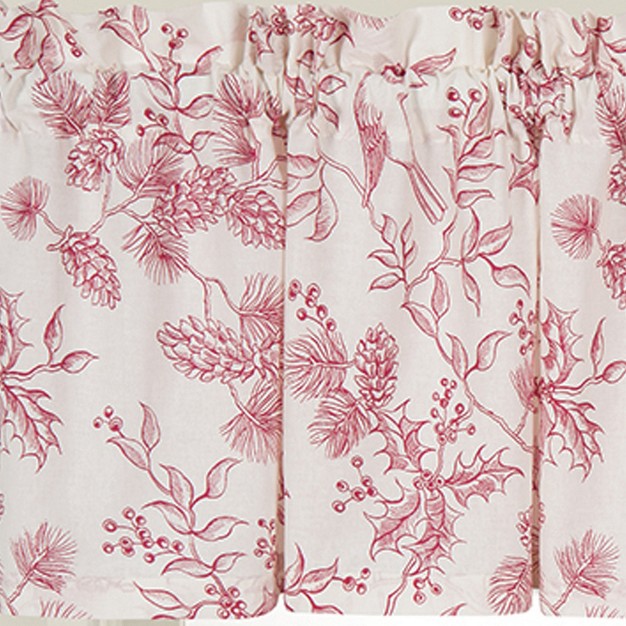 C amp f Home Evergreen Toile Red Valance Collection