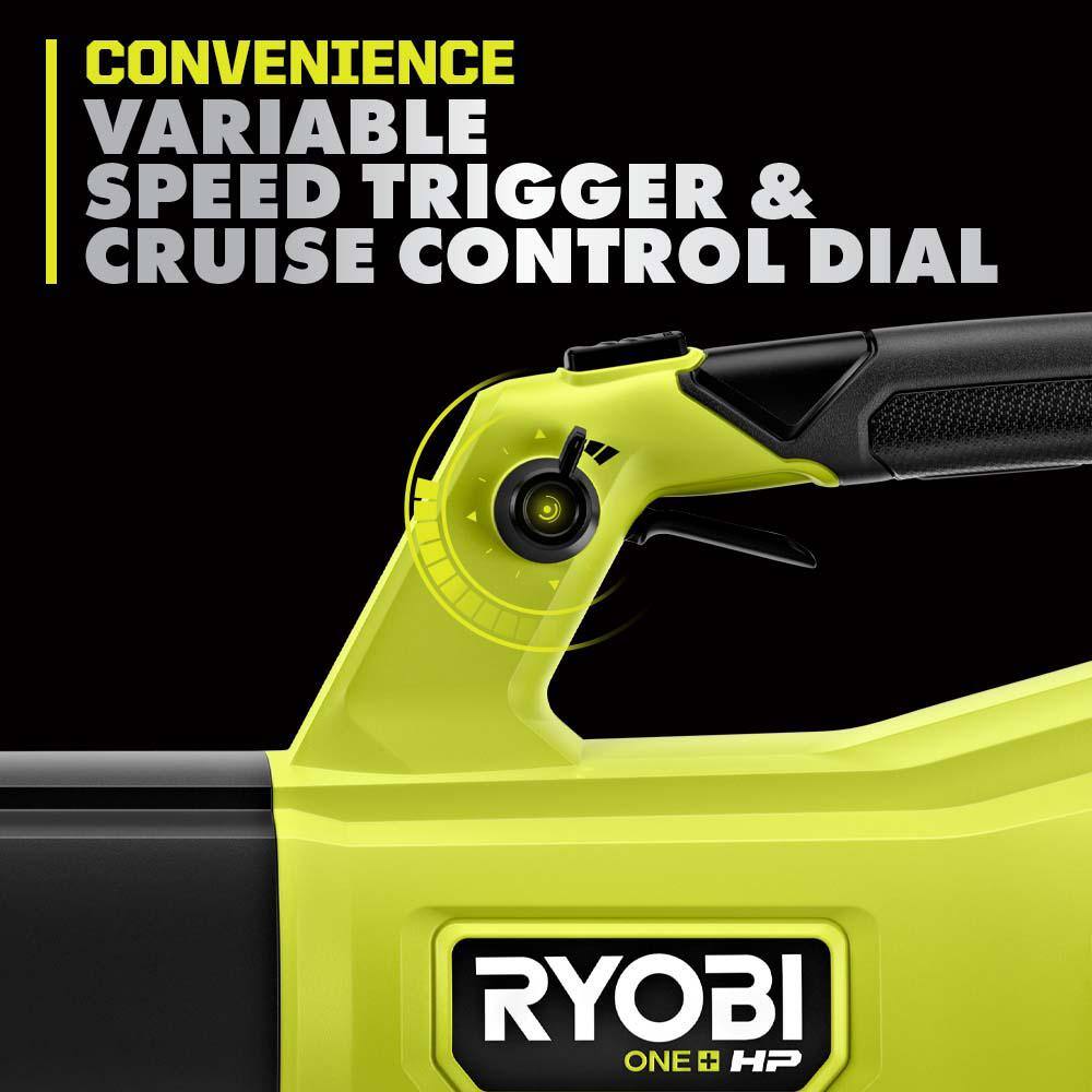 RYOBI ONE+ HP 18V Brushless Whisper Series 130 MPH 450 CFM Cordless Blower wElectrostatic Sprayer 4.0 Ah Battery  Charger P21140-P2809BTL