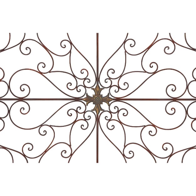 Metal Fleur De Lis Scrollwork And Wall Decor Brown Olivia amp May