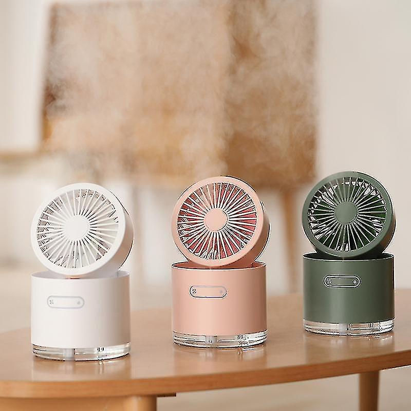 1*folding Humidifier Fan Two-in-one Mini Desktop Humidification Small Fan Usb Charging Portable Electric Fan