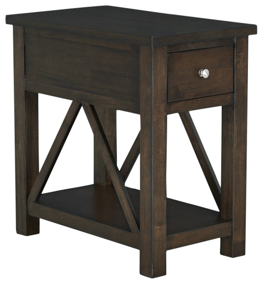 Chairsides III Chairside Table  Coffee Brown   Transitional   Side Tables And End Tables   by Progressive Furniture  Houzz