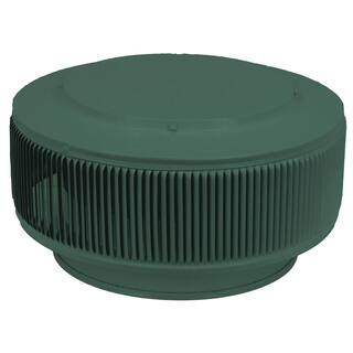 Active Ventilation 10 in. D Aluminum Aura PVC Vent Cap Exhaust Static Roof Vent with Adapter for Sch. 40 or 80 PVC Pipe in Green AV-10-PVC-GR