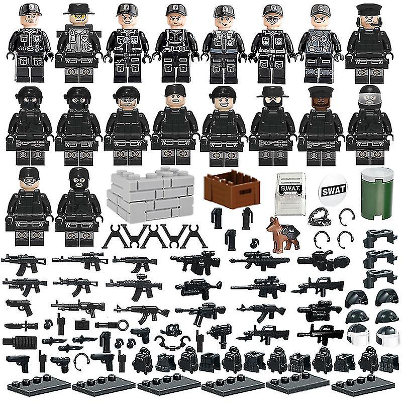 Set Of 18 Minifigures Military Series Villain Mini Figures Building Block Toys