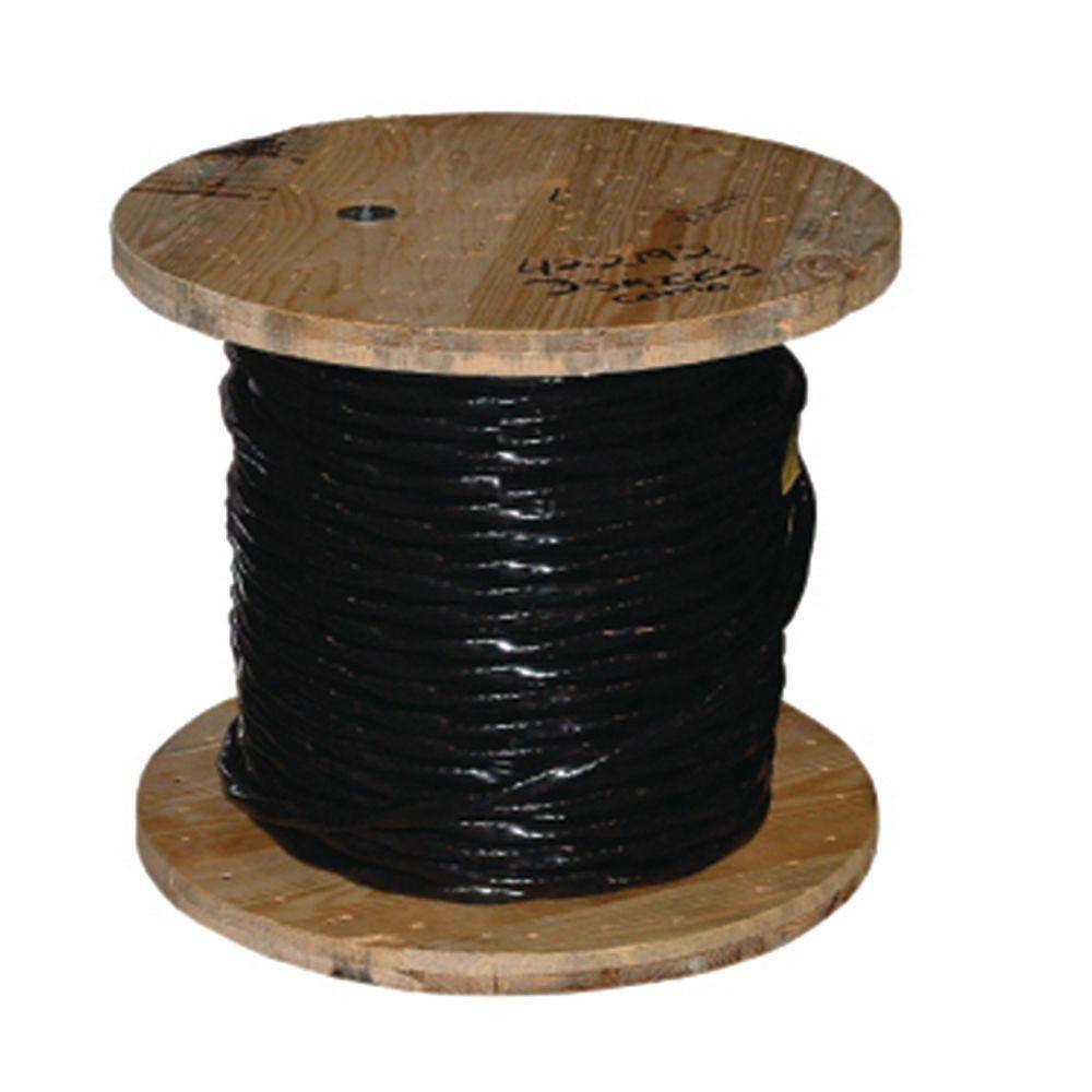 Southwire 500 ft. 40 Black Stranded AL THHN Cable 56267102