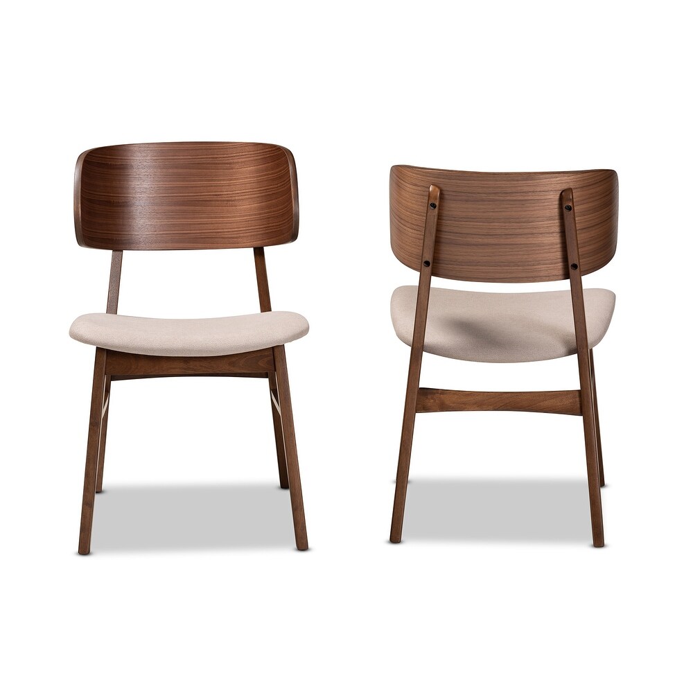 Alston Mid Century Modern Wood Dining Chair Set (2PCs)