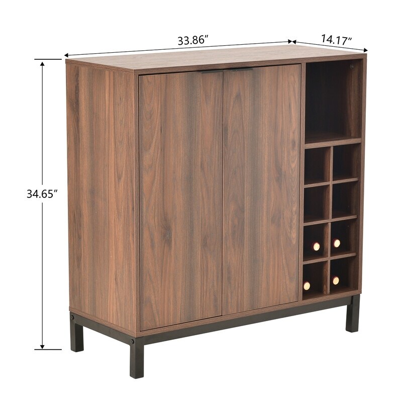 Sideboard Buffet Cabinet with Storage Liquor Cabinet Wine Cabinet with Adjustable Shelf Farmhouse Bar Cabinet