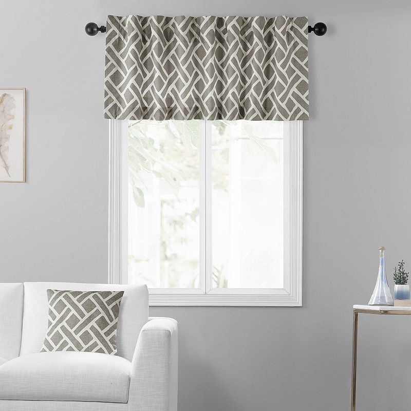 EFF Martinique Printed Cotton Window Valance， 50 X 19