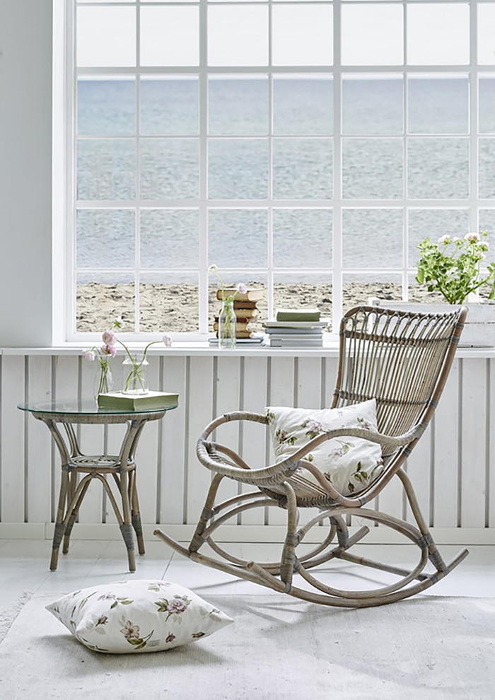 Monet Rattan Rocking Chair  Taupe Gray   Tropical   Rocking Chairs   by Sika Design  Houzz