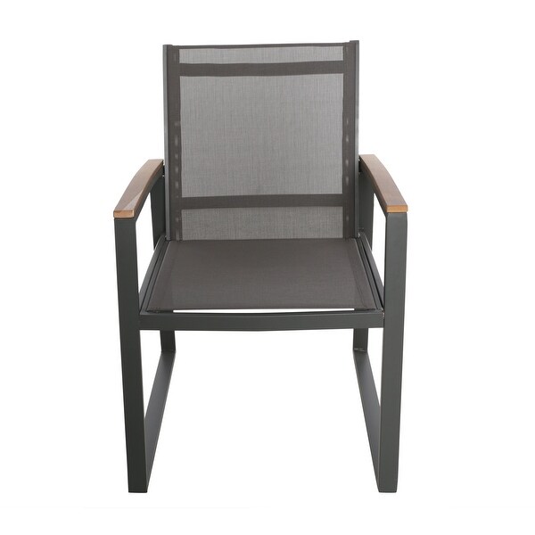 Glasgow Outdoor 2 Seater Aluminum and Mesh Chat Set by Christopher Knight Home