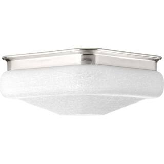 Progress Lighting 11.5 in. Square Collection 25-Watt Brushed Nickel Integrated LED Flush Mount P350024-009-30