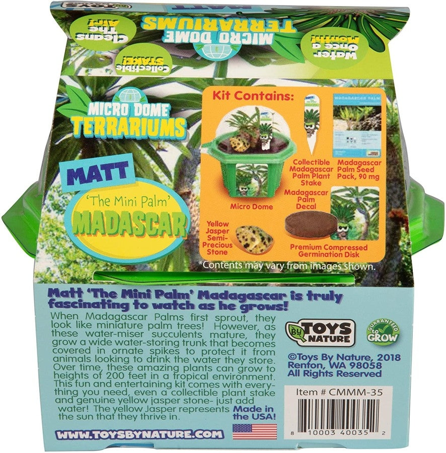 Toys By Nature - Matt the Madagascar Mini Palm - Indoor Micro-Gardening Kit