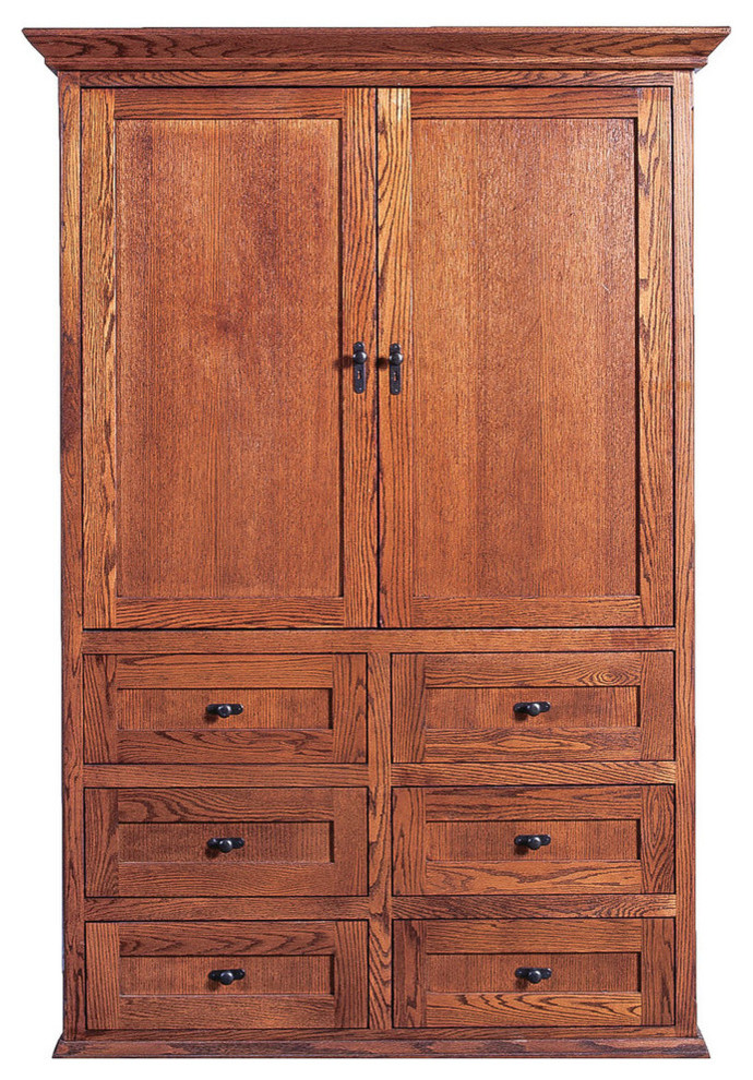 Mission TV Armoire   Rustic   Media Cabinets   by Oak Arizona  Houzz