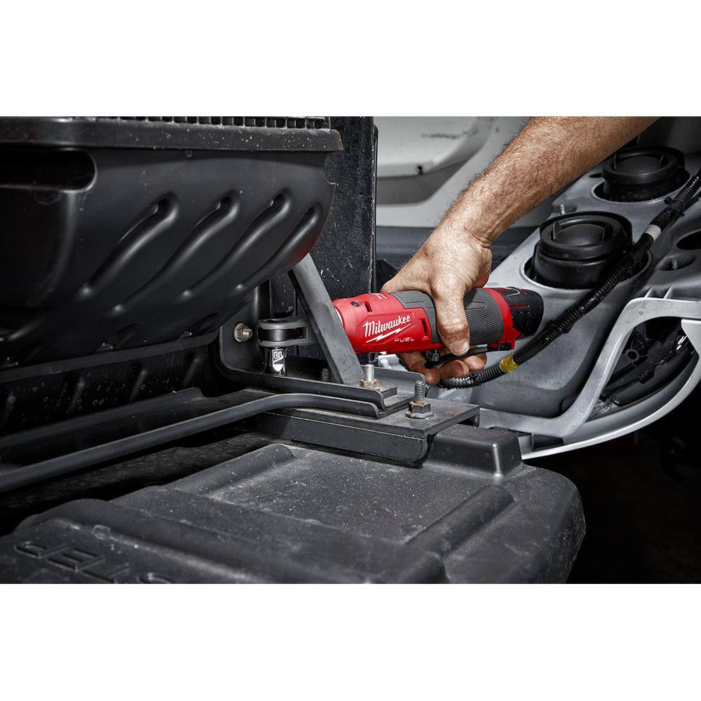 MW M12 FUEL 12-Volt Lithium-Ion Brushless Cordless High Speed 38 in. Ratchet  38 in. Impact Wrench wBattery  Charger 48-59-2440-2567-20-2554-20