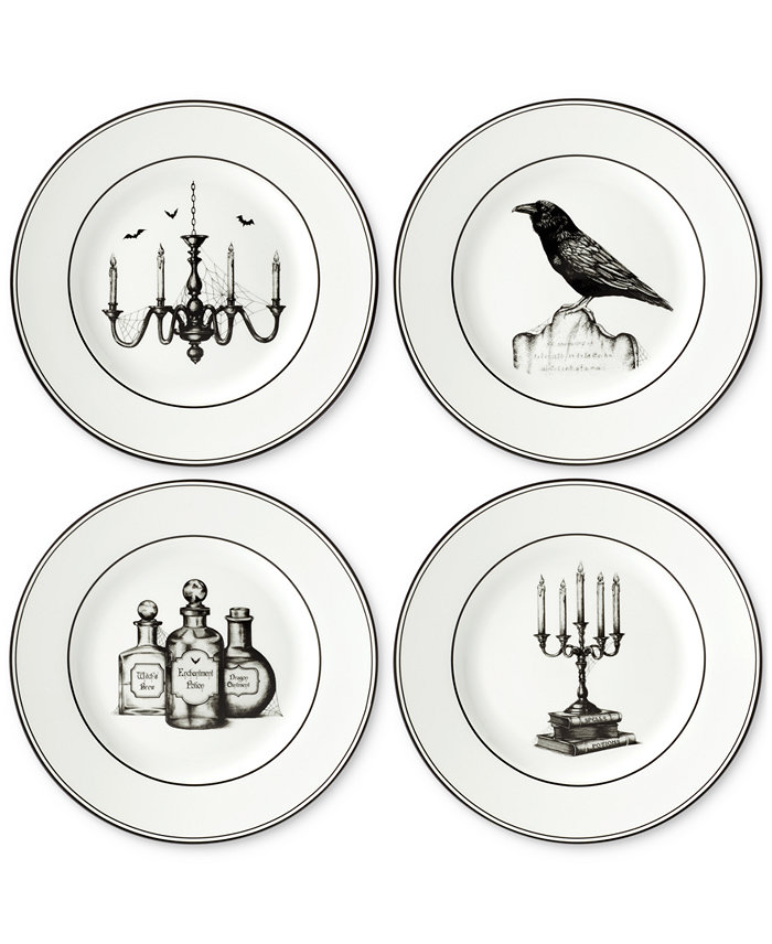 Lenox Vintage Halloween 4-Piece Dessert Plate Set