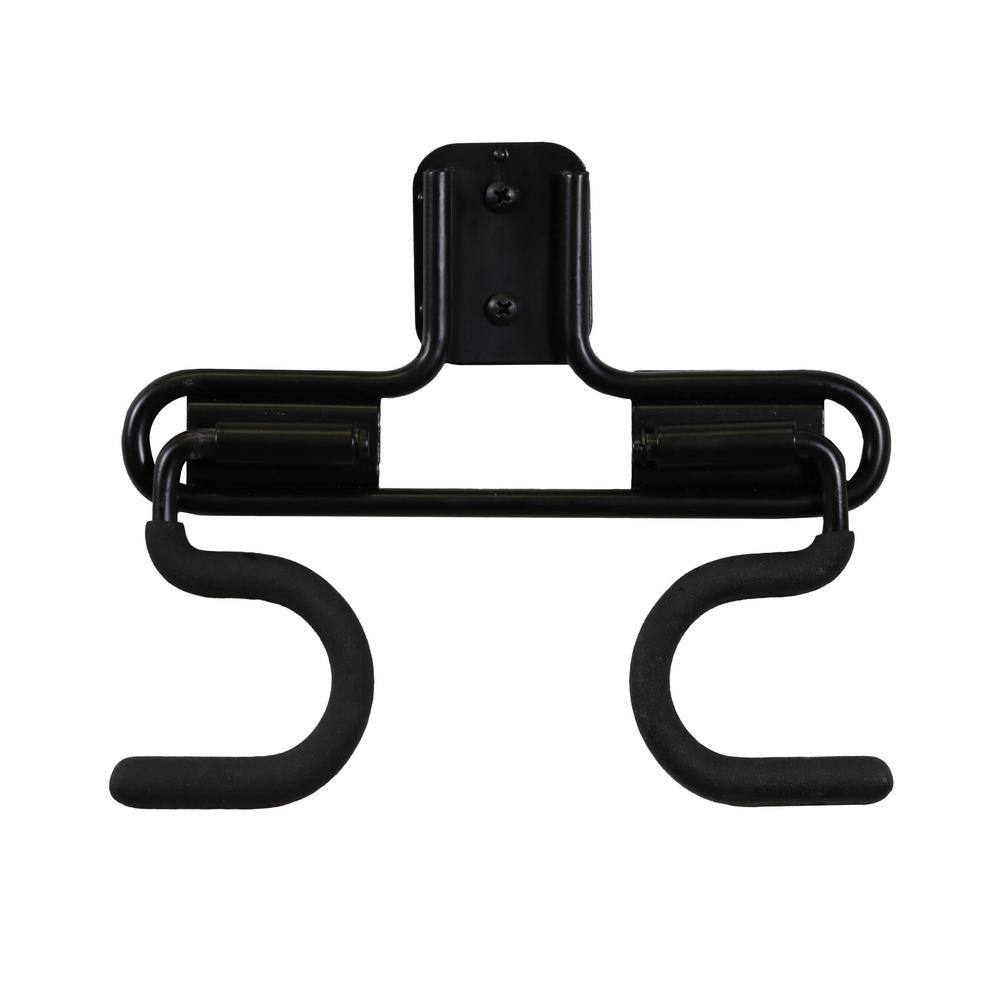 Everbilt 50 lbs. Heavy-Duty Wall Mounted Steel Double S-Hook in Vinyl Coated Black Mounting Hardware Included 69633