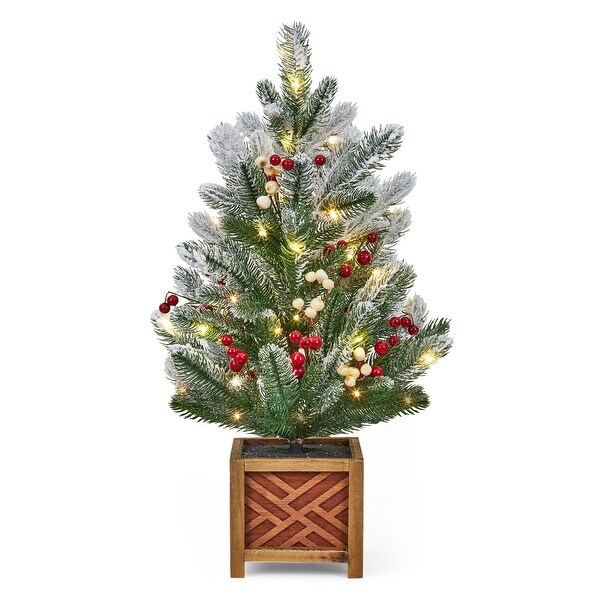 24 Inch Mini Christmas Tree with Lights