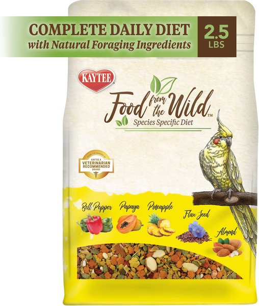 Kaytee Food from the Wild Cockatiel Bird Food， 2.5-lb bag