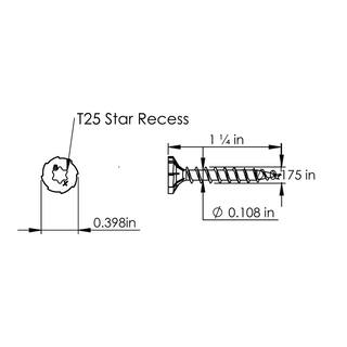 Backer-On #9 x 1-14 in. Star Drive Serrated Head Cement Board Screws (750-Pack) 23505