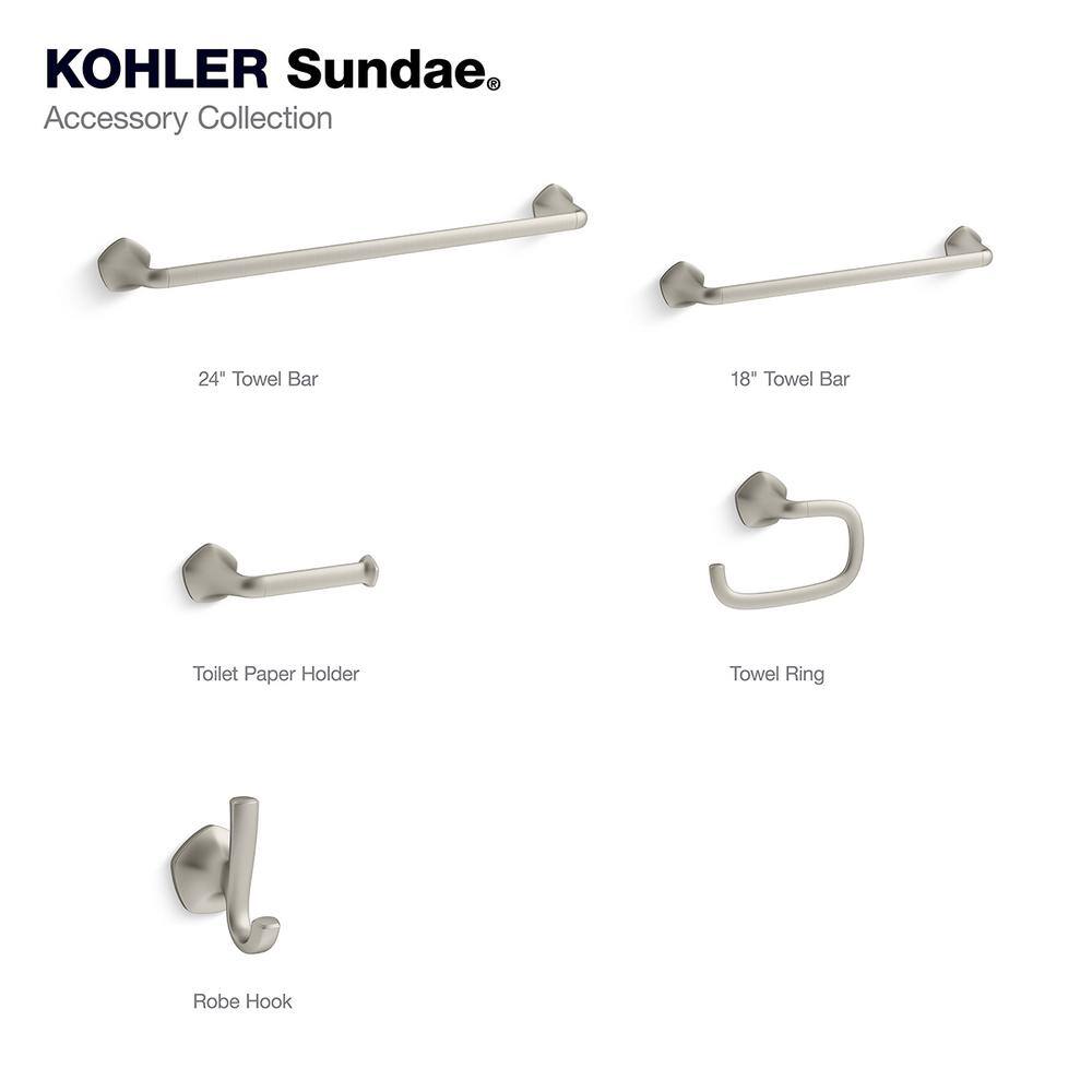 KOHLER Sundae J-Shaped Robe Hook in Vibrant Brushed Nickel R31062-BN