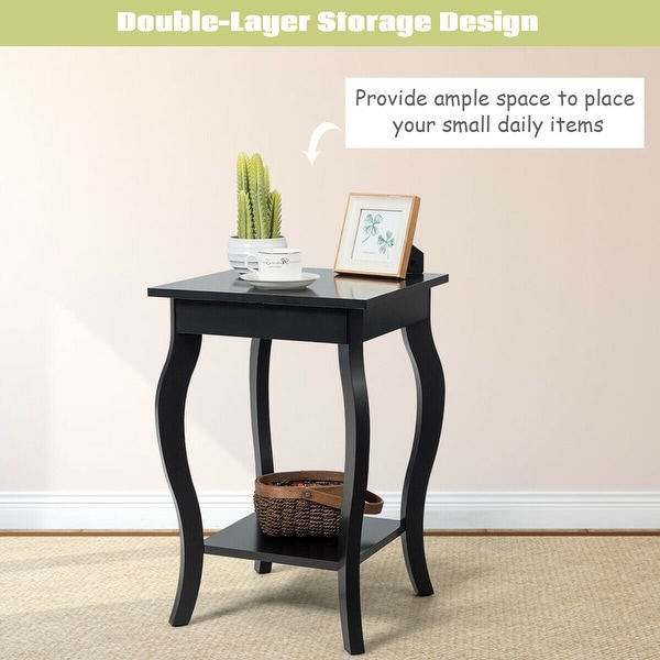 Gymax Accent Side Table Sofa End Table Nightstand Coffee Table w/ - See Details