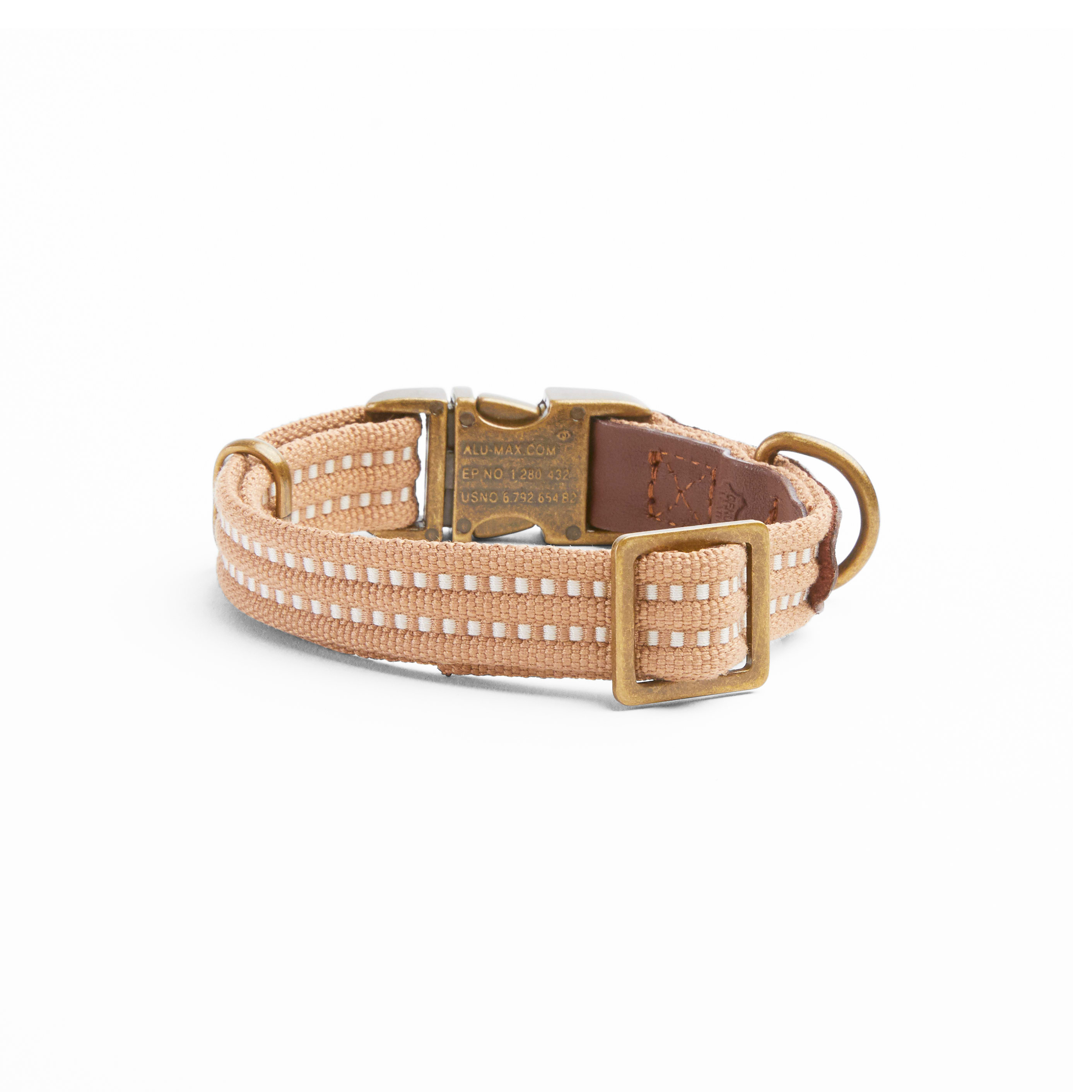 REDDY Tan Webbed Dog Collar， Small