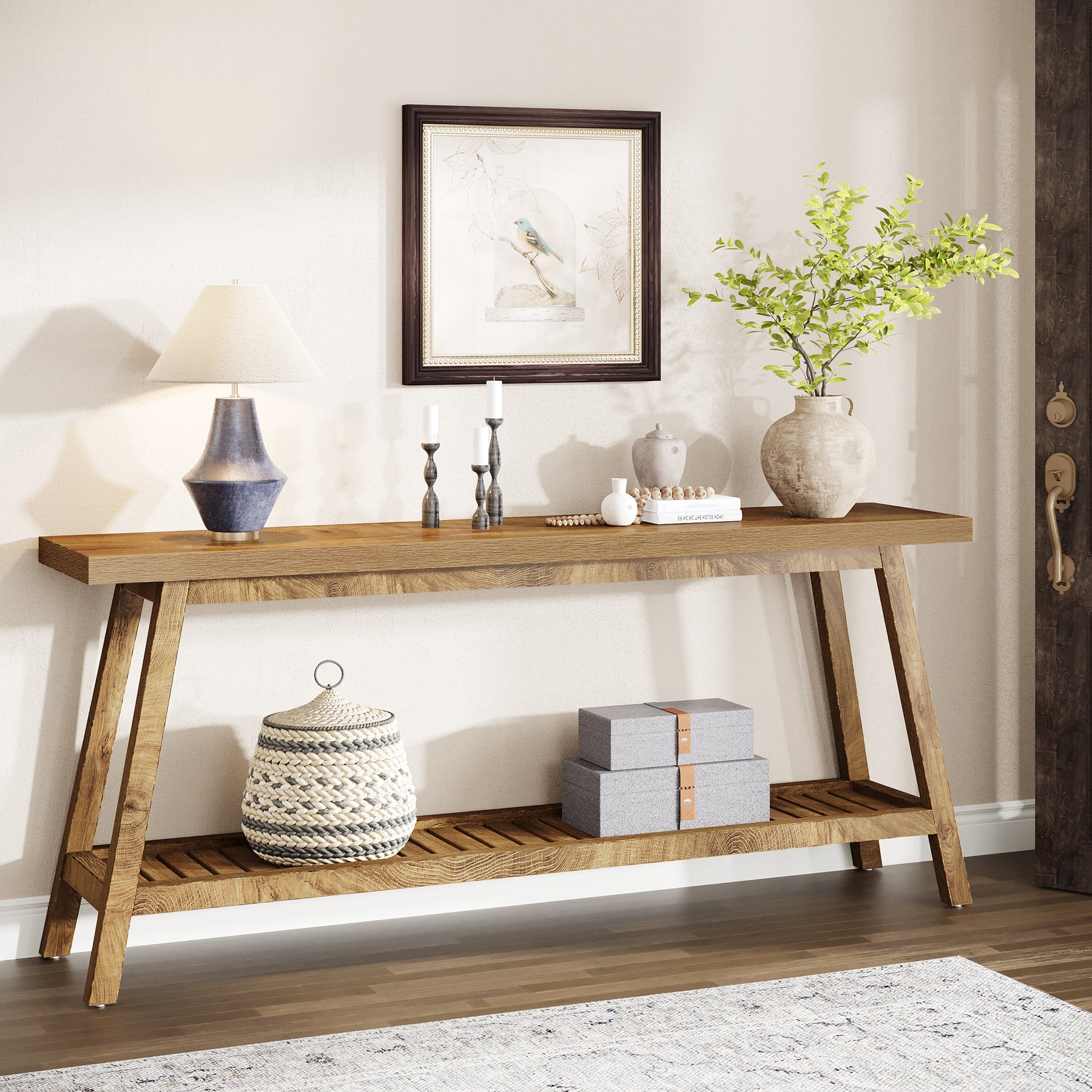 Farmhouse Console Table, 70.9