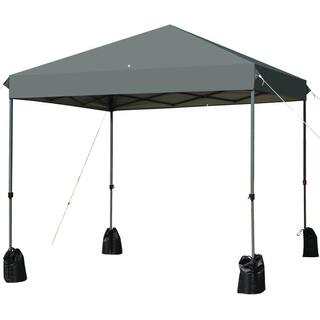 CASAINC 8 ft. x 8 ft. Gray Outdoor Pop up Canopy Tent with Roller Bag HY-OP70299GR