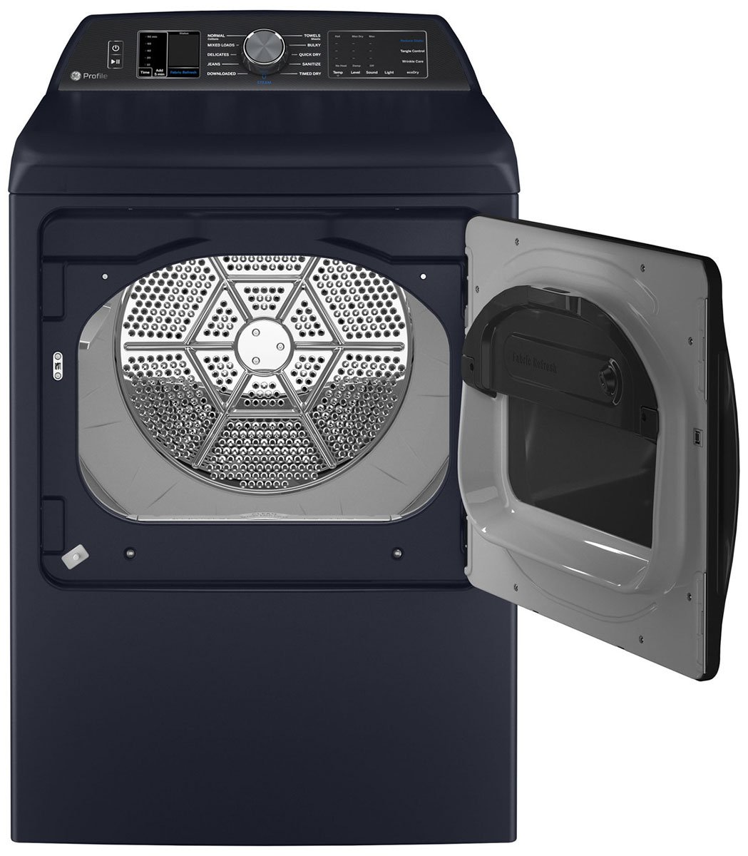 GE Profile 7.3 Cu. Ft. Sapphire Blue Smart Gas Dryer With Fabric Refresh