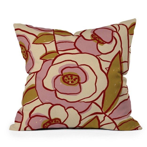 Alisa Galitsyna Rose Garden 2 Square Throw Pillow Pink Deny Designs