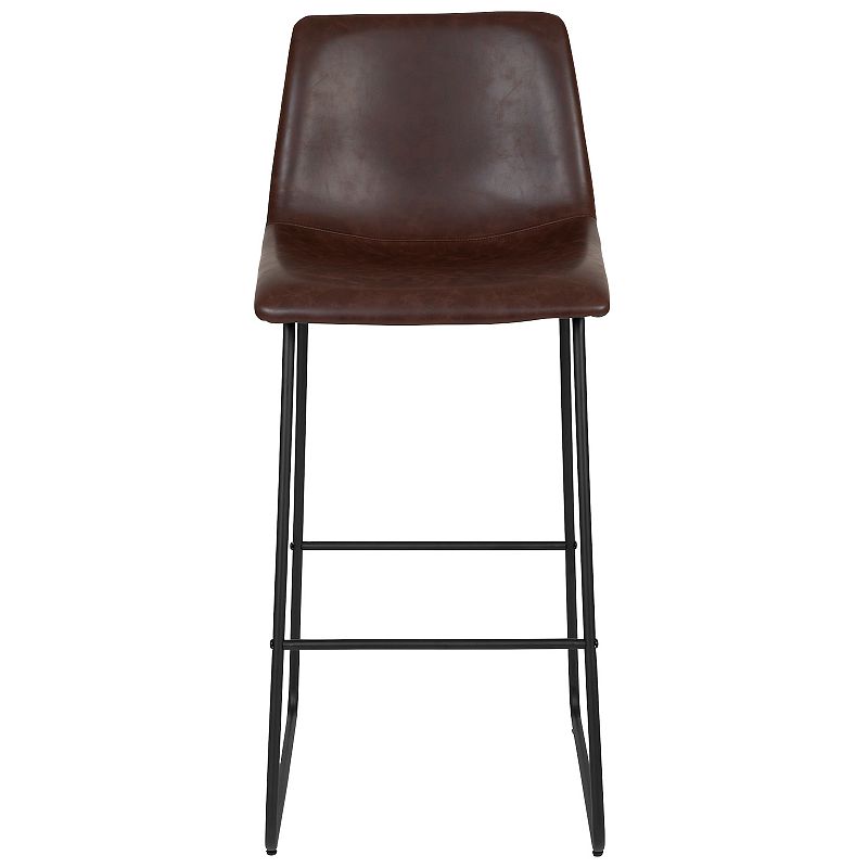 Flash Furniture Faux Leather Bar Stool 2-piece Set