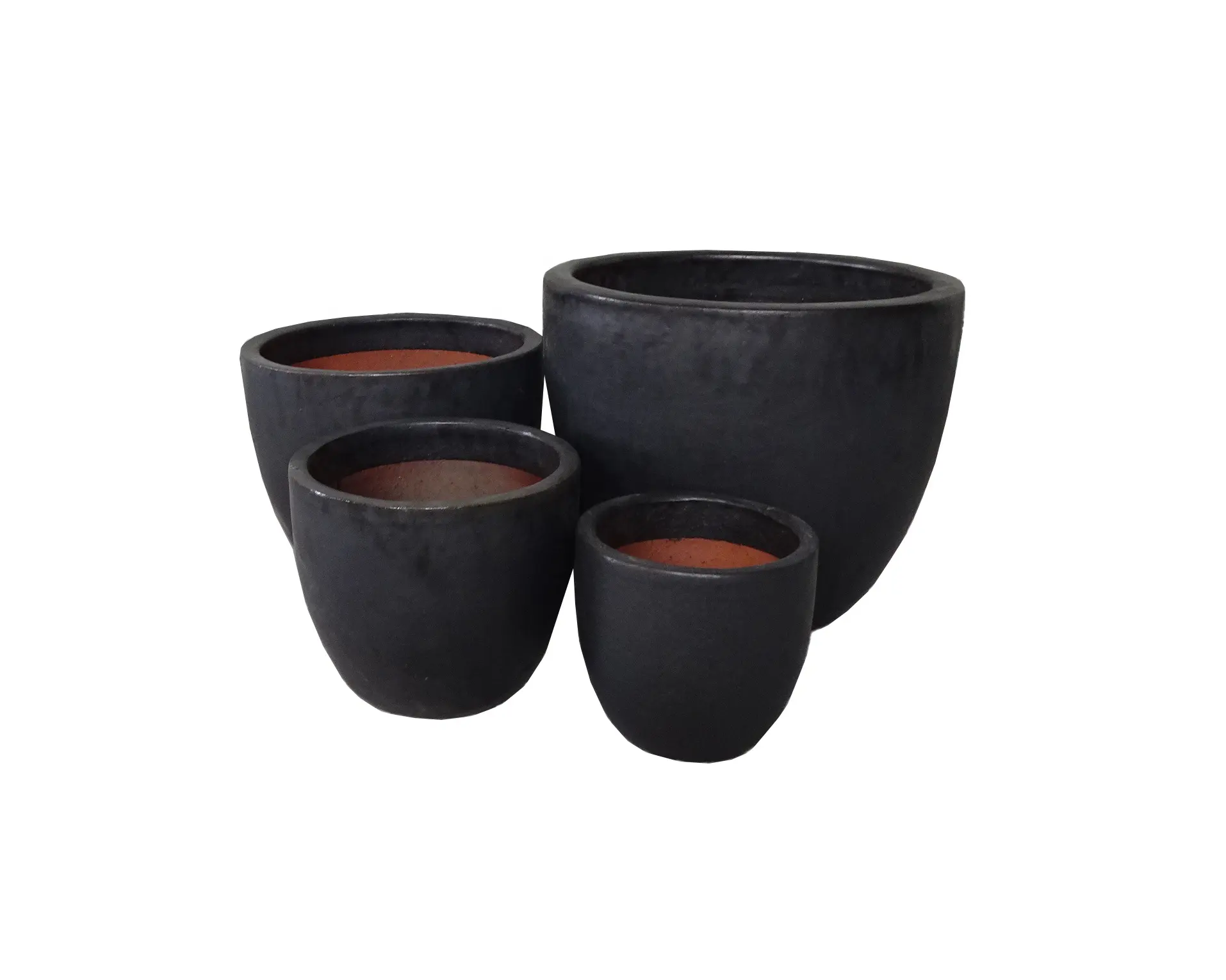 Popular blue ceramic clay flower pots glazed ceramic flower pot and large garden pots and planters garden supplies for planting