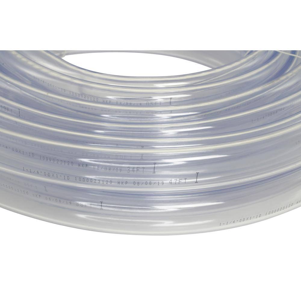 Everbilt 1-14 in. O.D. x 1 in. I.D. x 50 ft. PVC Clear Vinyl Tube HKP001-PVC015