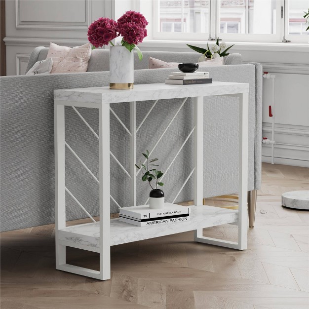 Brielle Console Table Marble Cosmoliving By Cosmopolitan