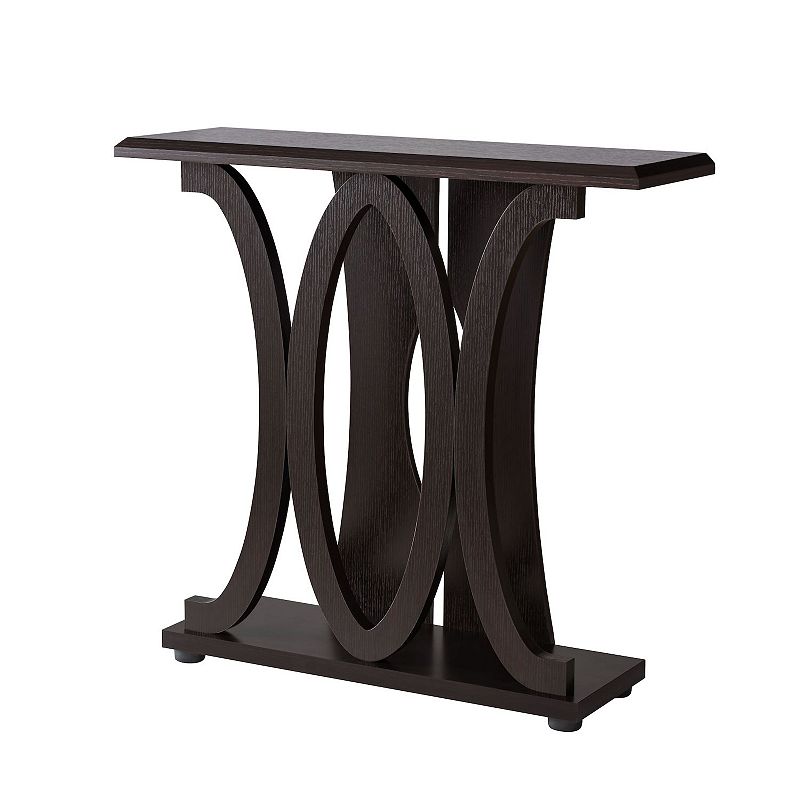 FC Design Red Cocoa Entry Way/Hallway Console with Curve Legs Table