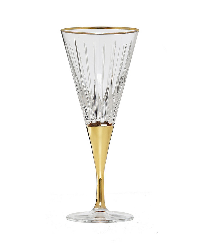 Classic Touch Stemmed Wine Glasses Set of 6