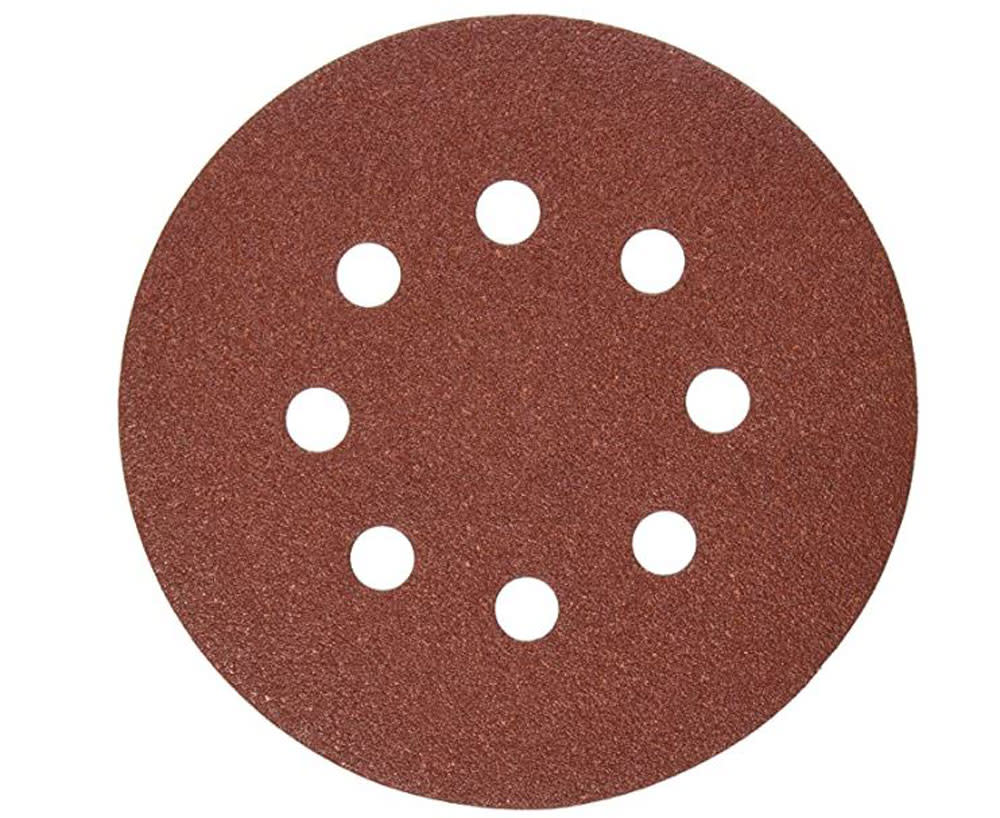 5 In. 8 Hole 150 Grit Hook and Loop Random Orbit Sandpaper， Pack of 25 DW4310