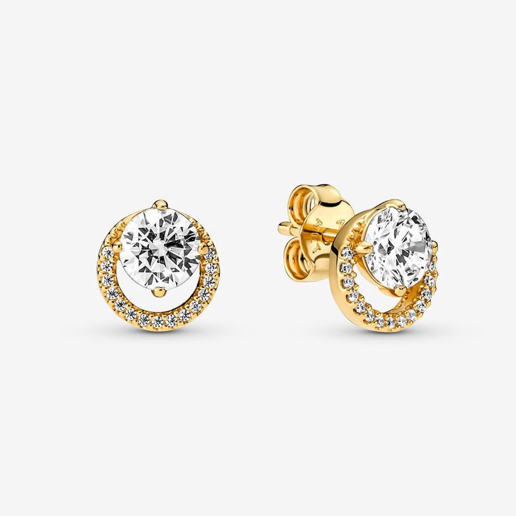 PANDORA  Sparkling Round Halo Stud Earrings