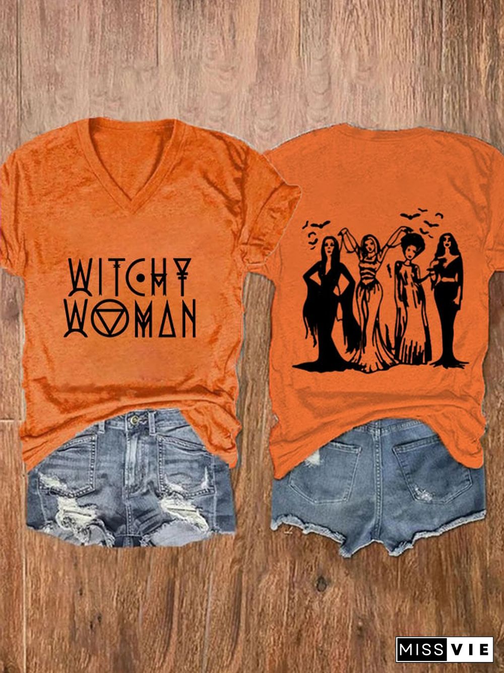 Women's Witchy Woman Print Casual T-Shirt