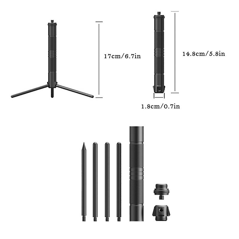 Aluminum Lantern Stand Camping Lamp Pole Foldable Light Support Holder Lamp Bracket Camera Phone Tripod Stand For Picnic Hiking